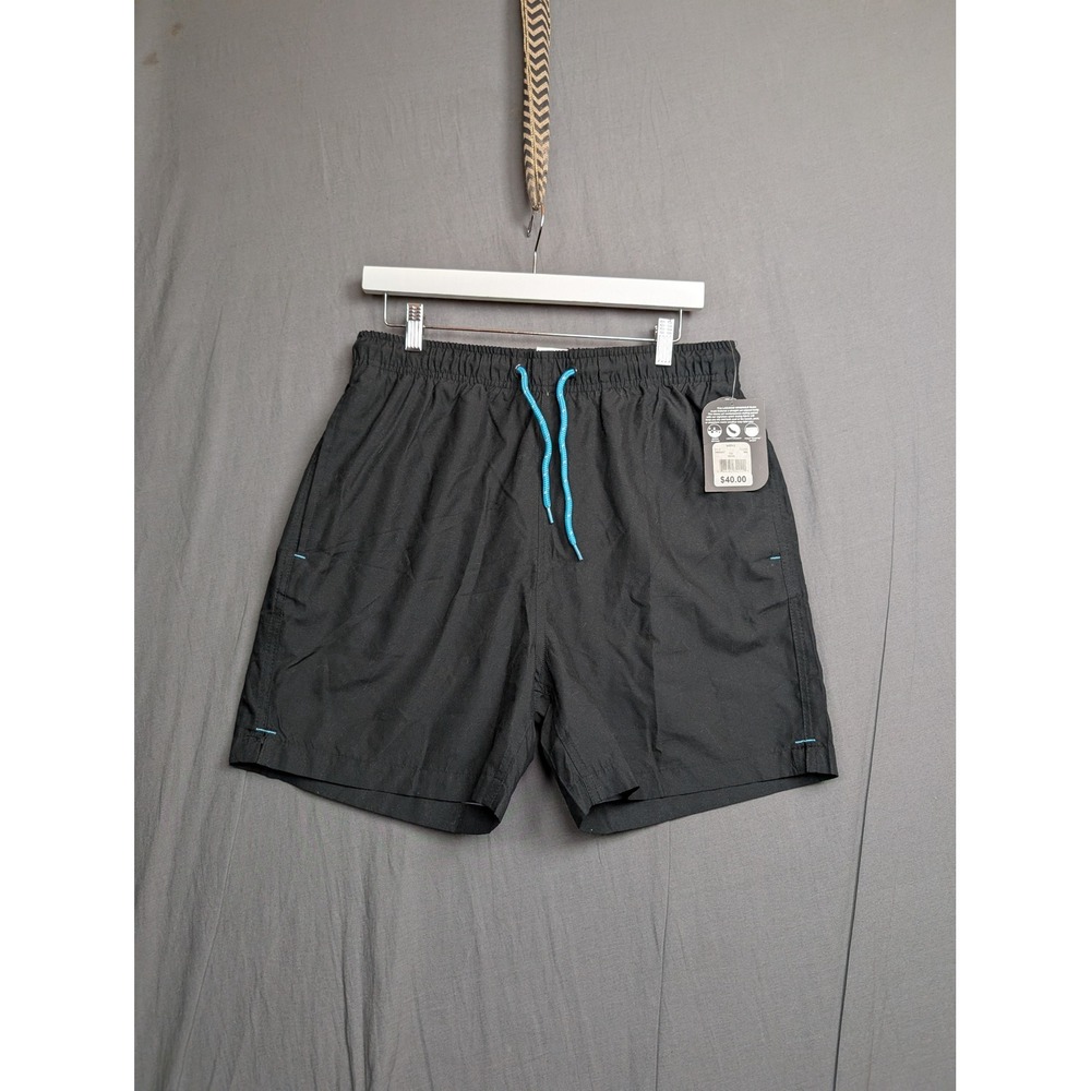 Laguna Originals Mens Black Swim Trunks UPF 50 Quick Dry Mesh Lining M